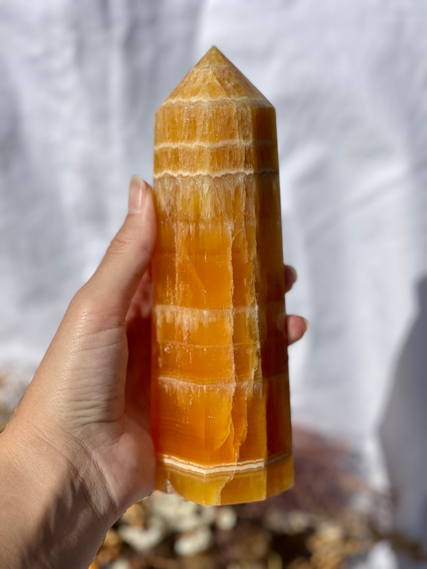Orange Calcite Point