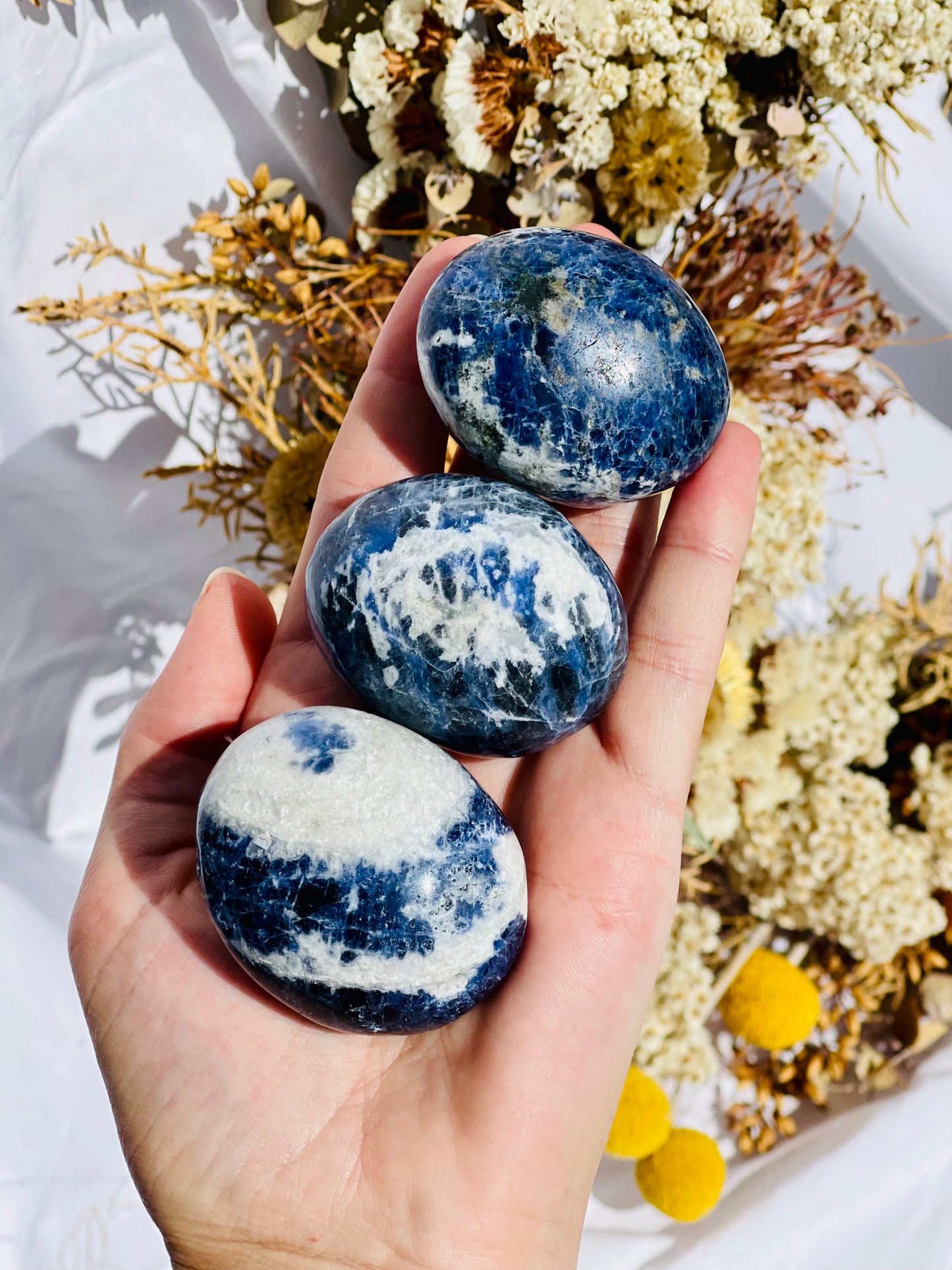 Sodalite Palm Stone