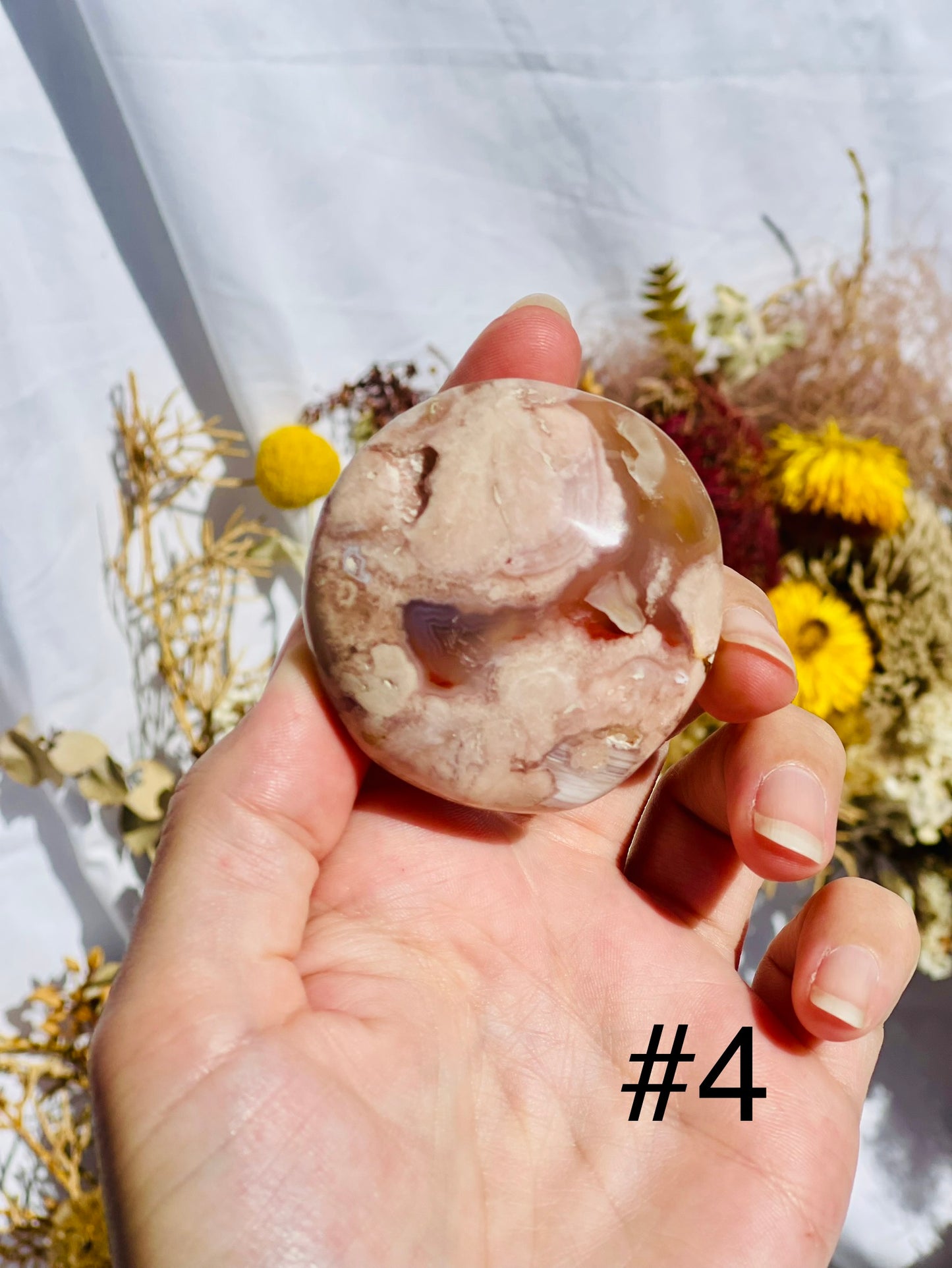 Flower Agate Palmstone