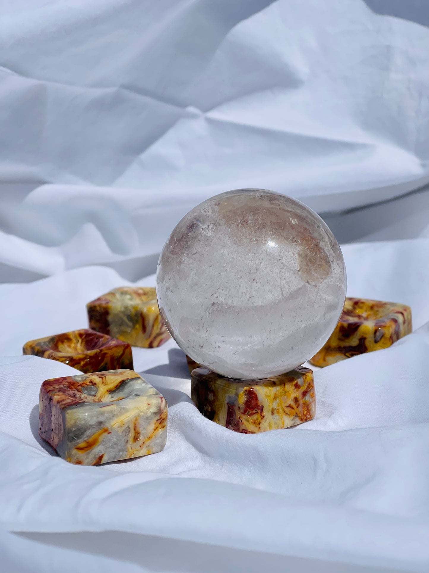 Crazy Lace Agate Sphere Stand