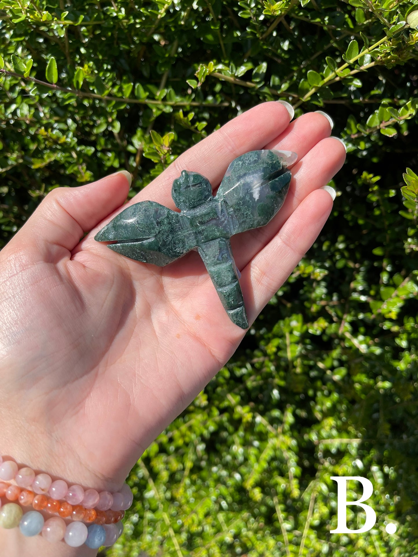 Moss Agate Dragonfly