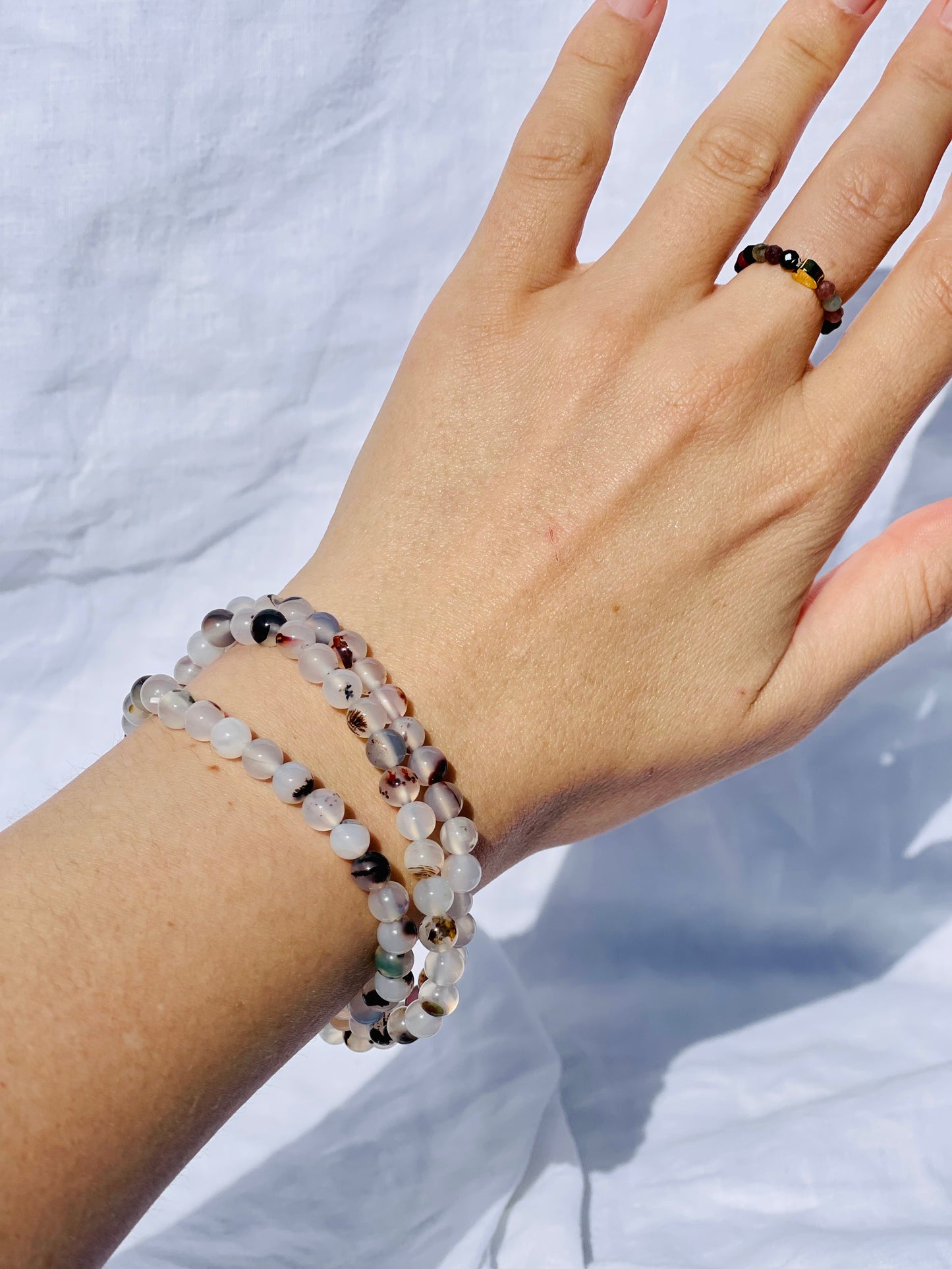 Aquatic Agate Wrap Bracelet