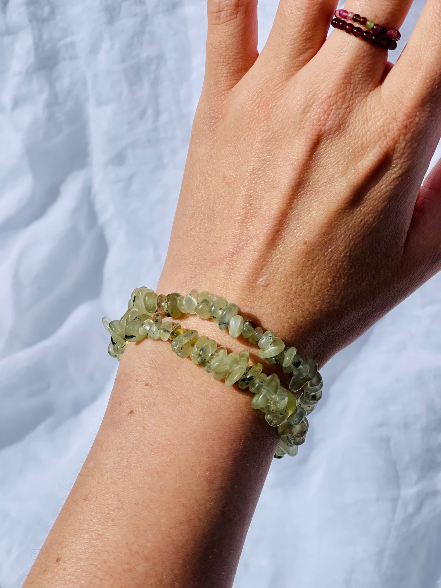 Prehnite Chip Bracelet