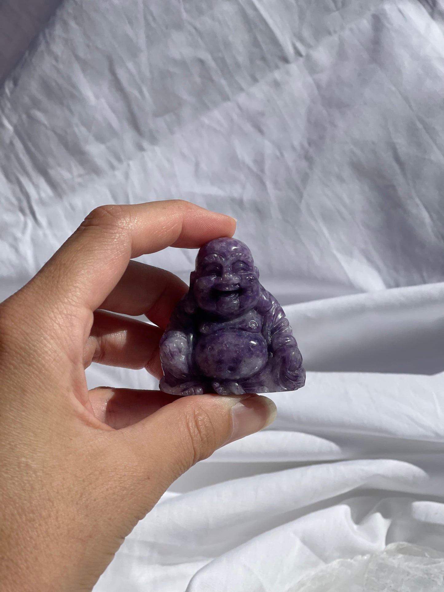 Lepidolite Buddha