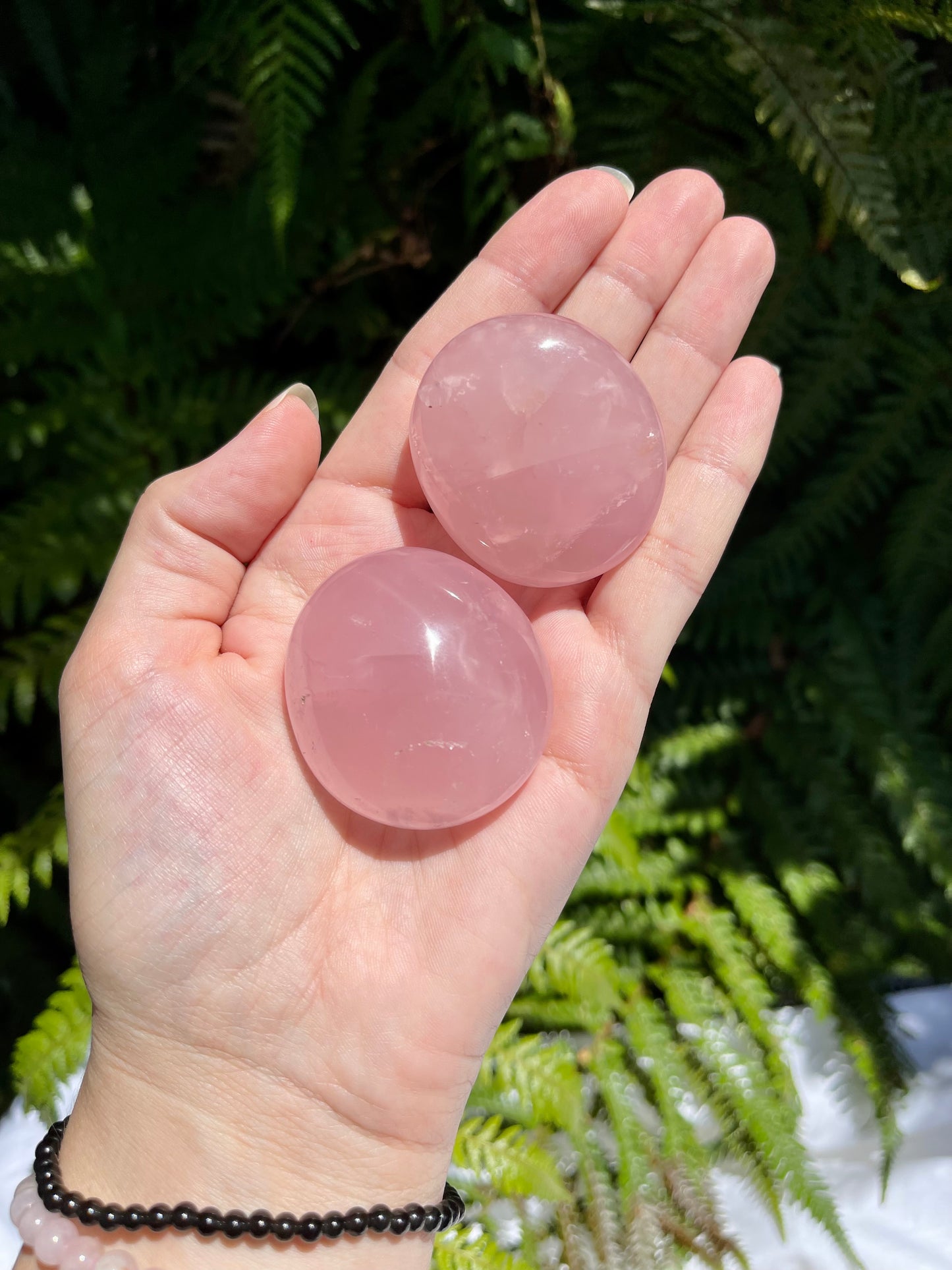 Rose Quartz Palm Stone