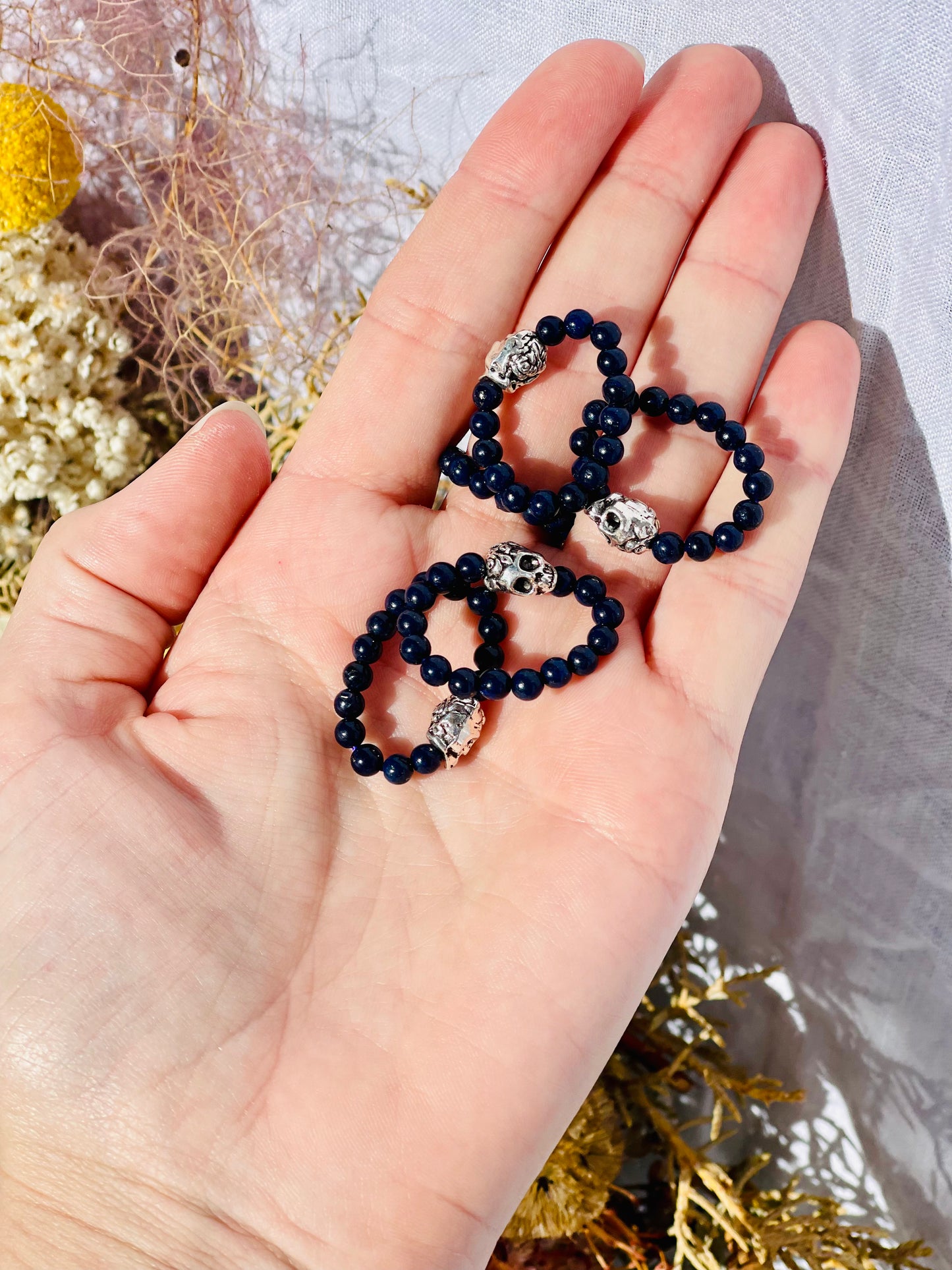 Lapis Lazuli Ring With Skull