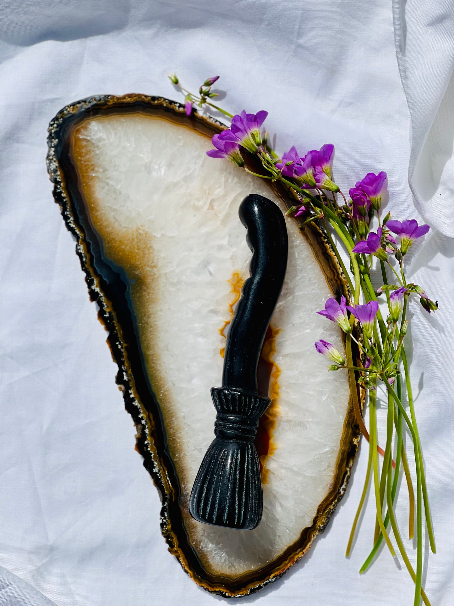 Black Obsidian Witches Broom