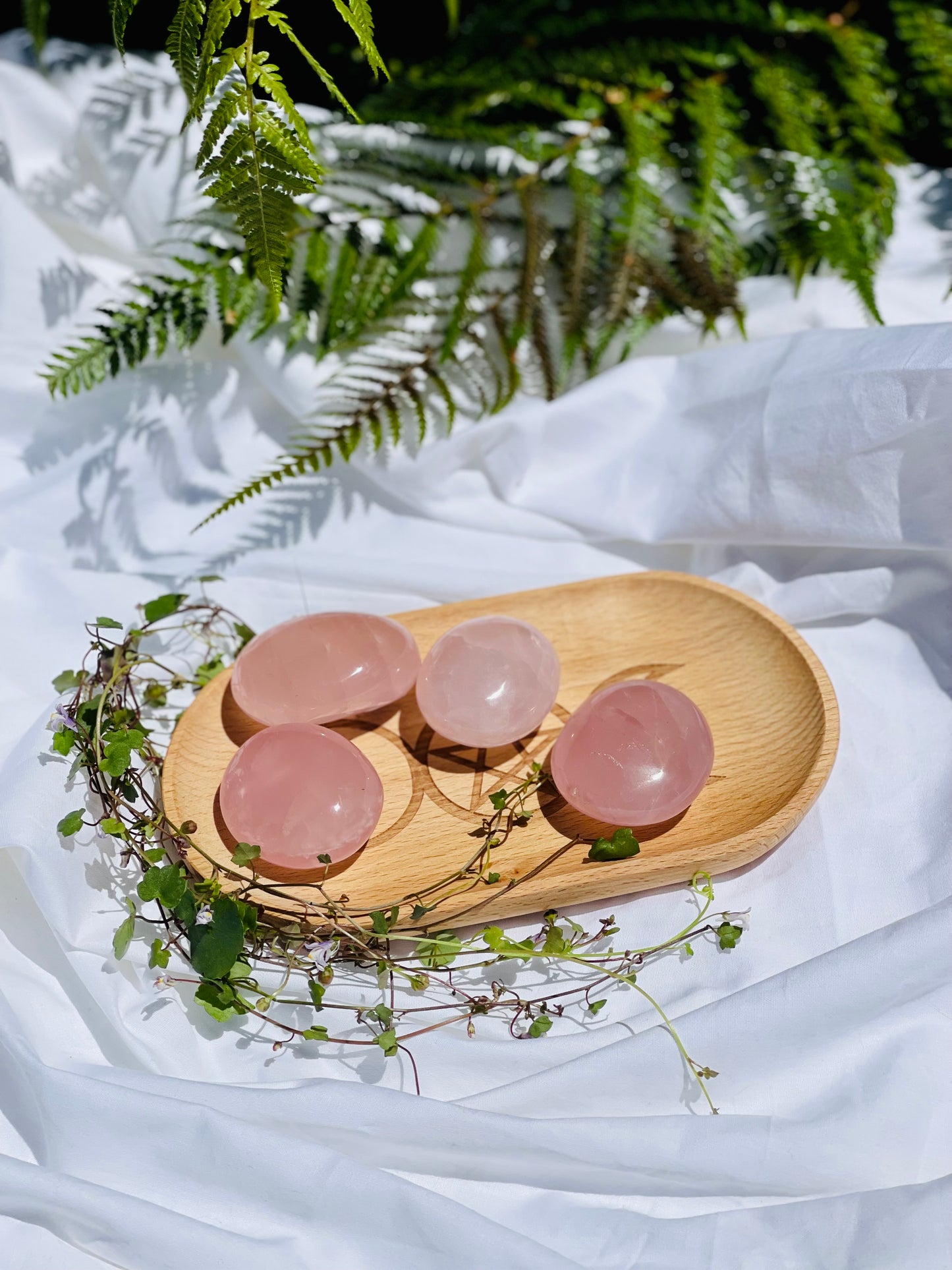 Rose Quartz Palm Stone