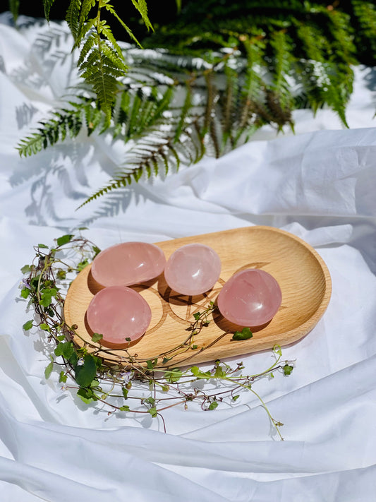 Rose Quartz Palm Stone