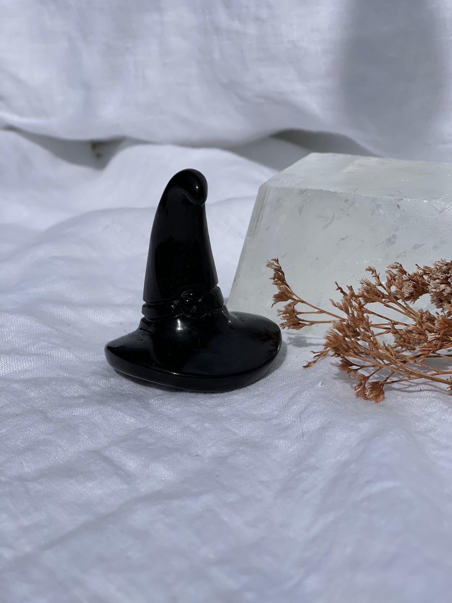 Black Obsidian Witch Hat