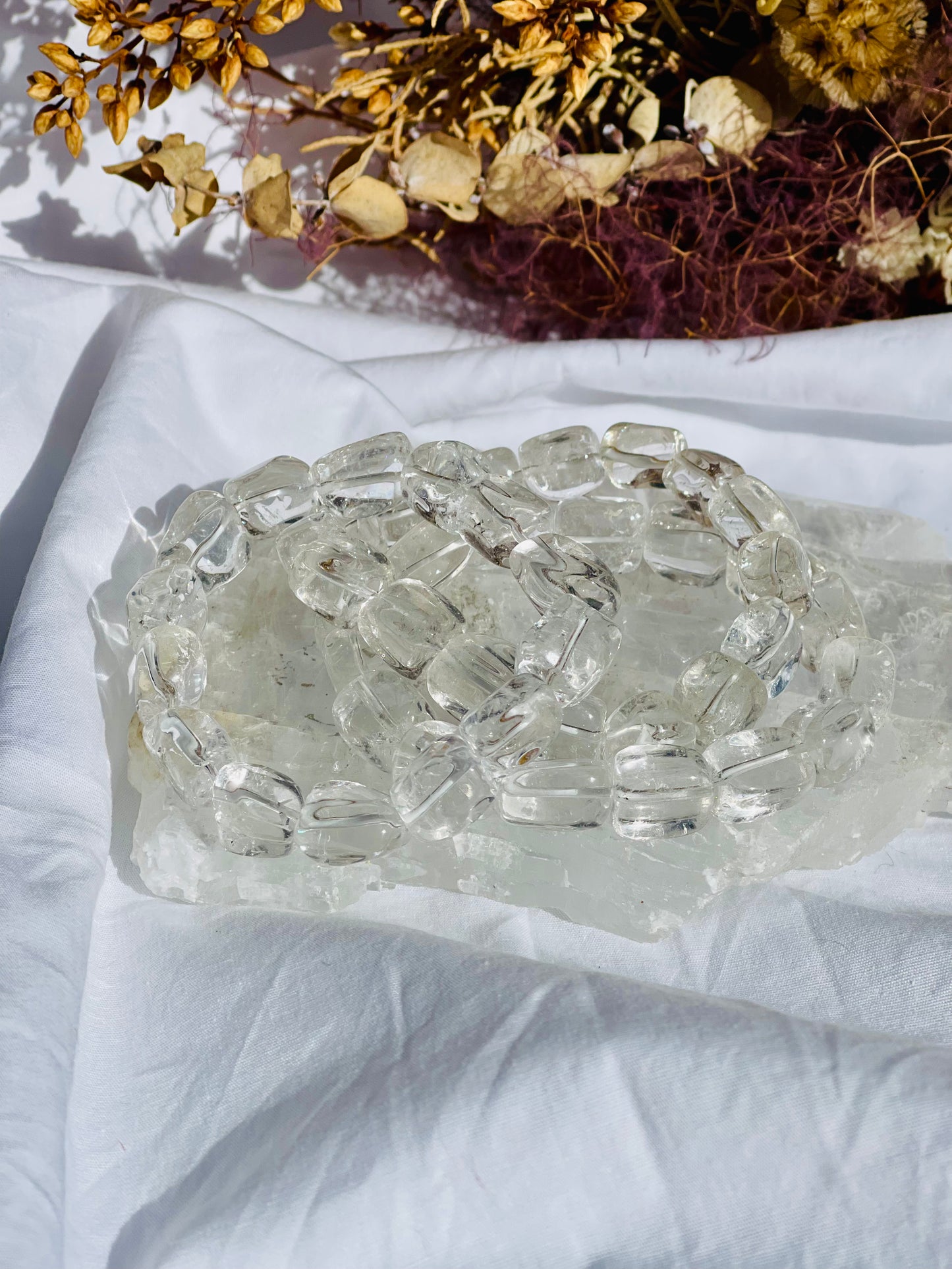 Clear Quartz Chunky Bracelet