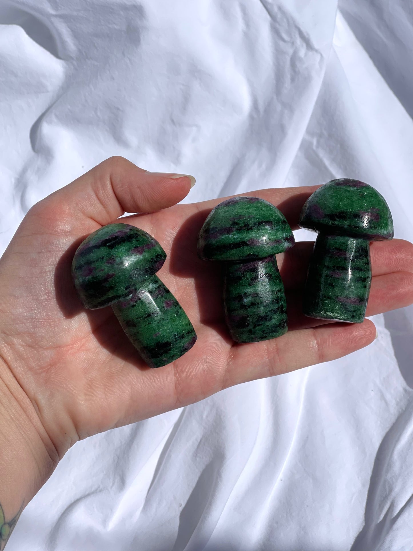 Ruby Zoisite Mushroom