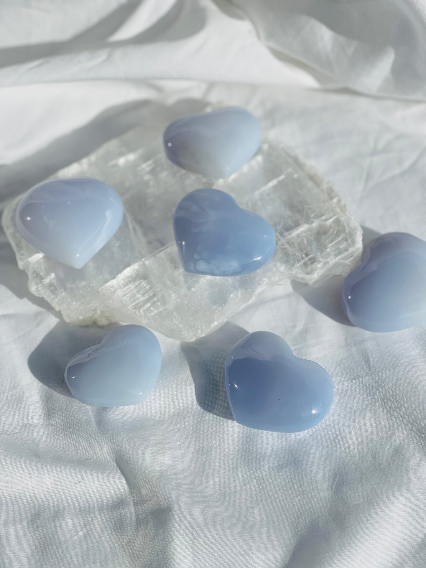 Blue Chalcedony Heart