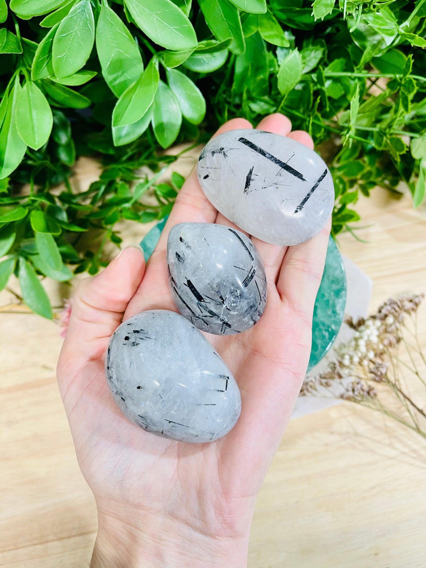 Tourmalated Quartz Palmstone
