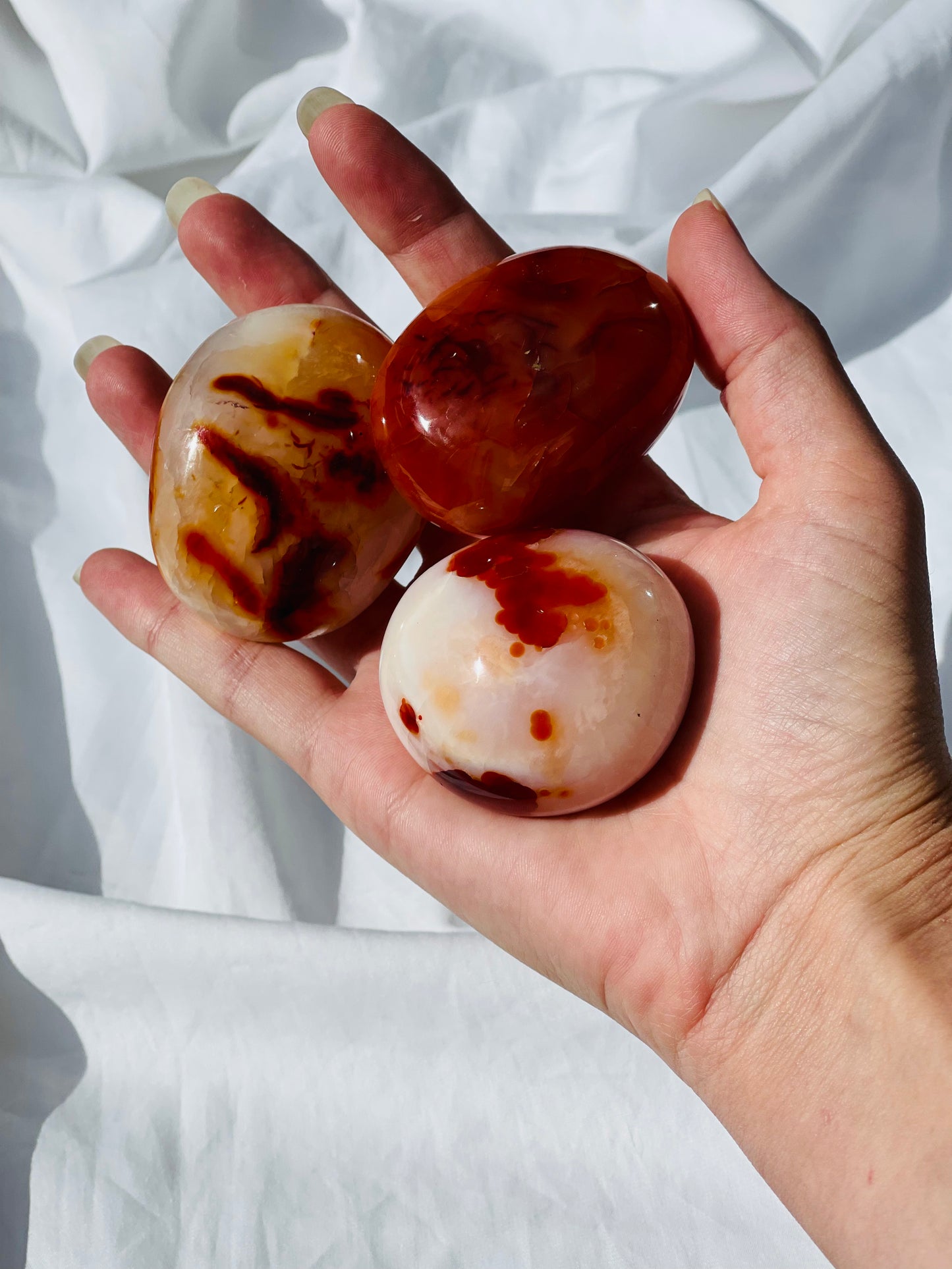 Carnelian Palm Stone