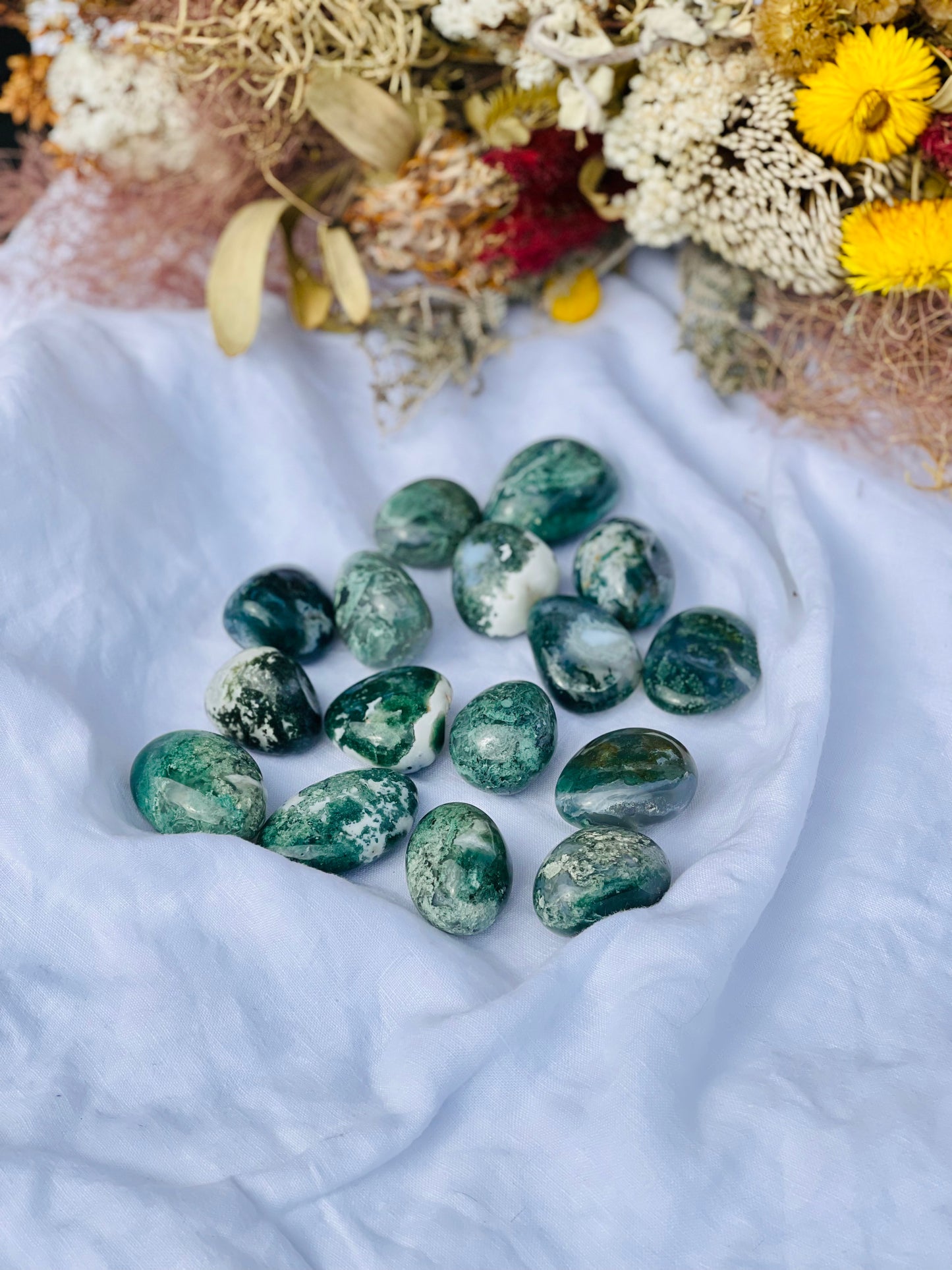Green Moss Agate Tumble - Jumbo