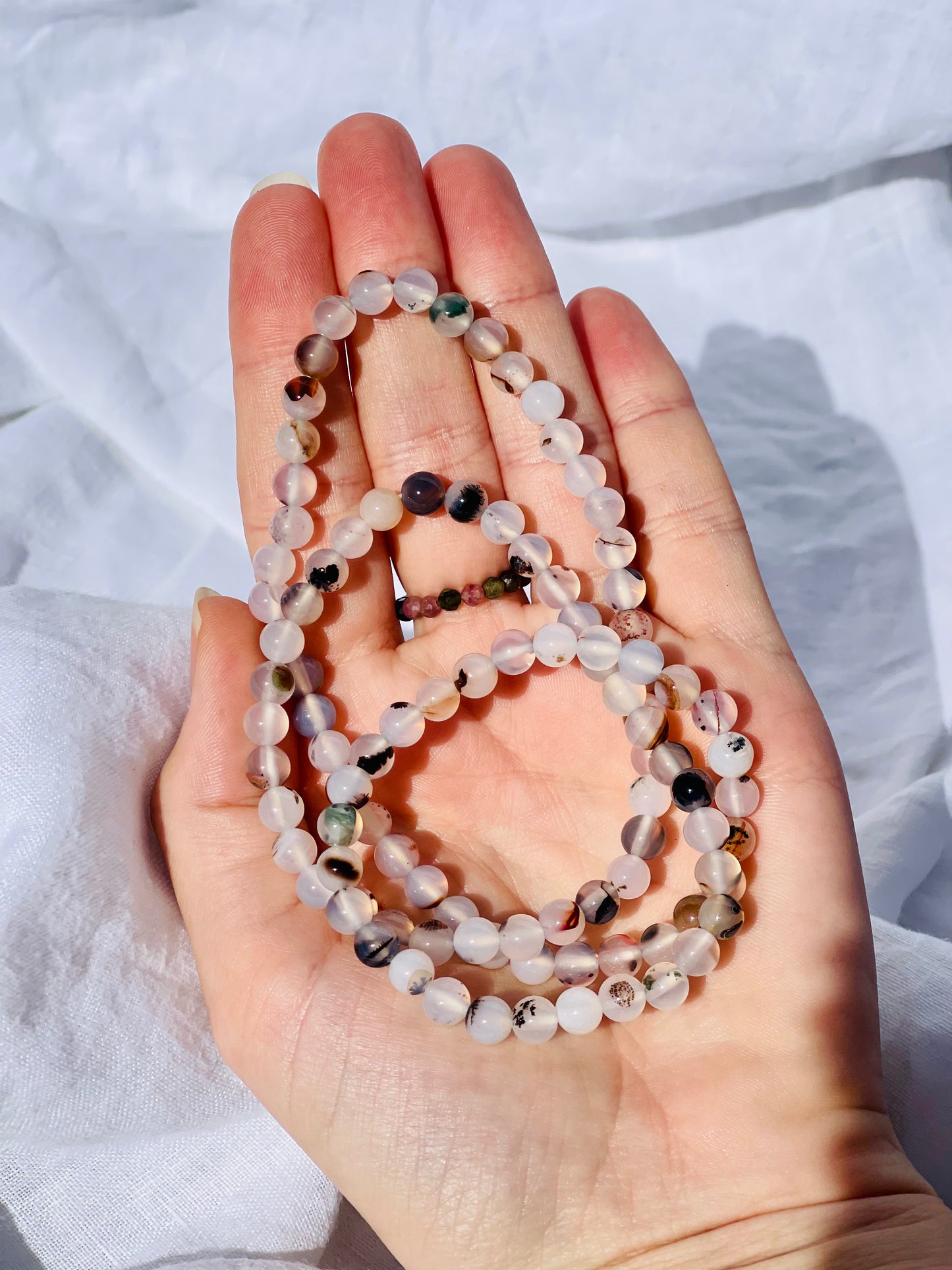 Aquatic Agate Wrap Bracelet
