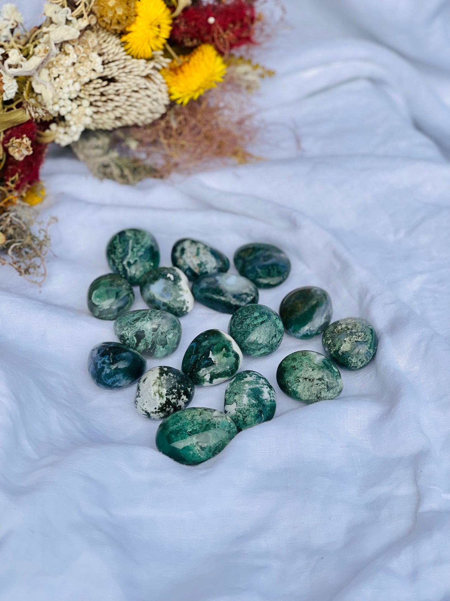 Green Moss Agate Tumble - Jumbo