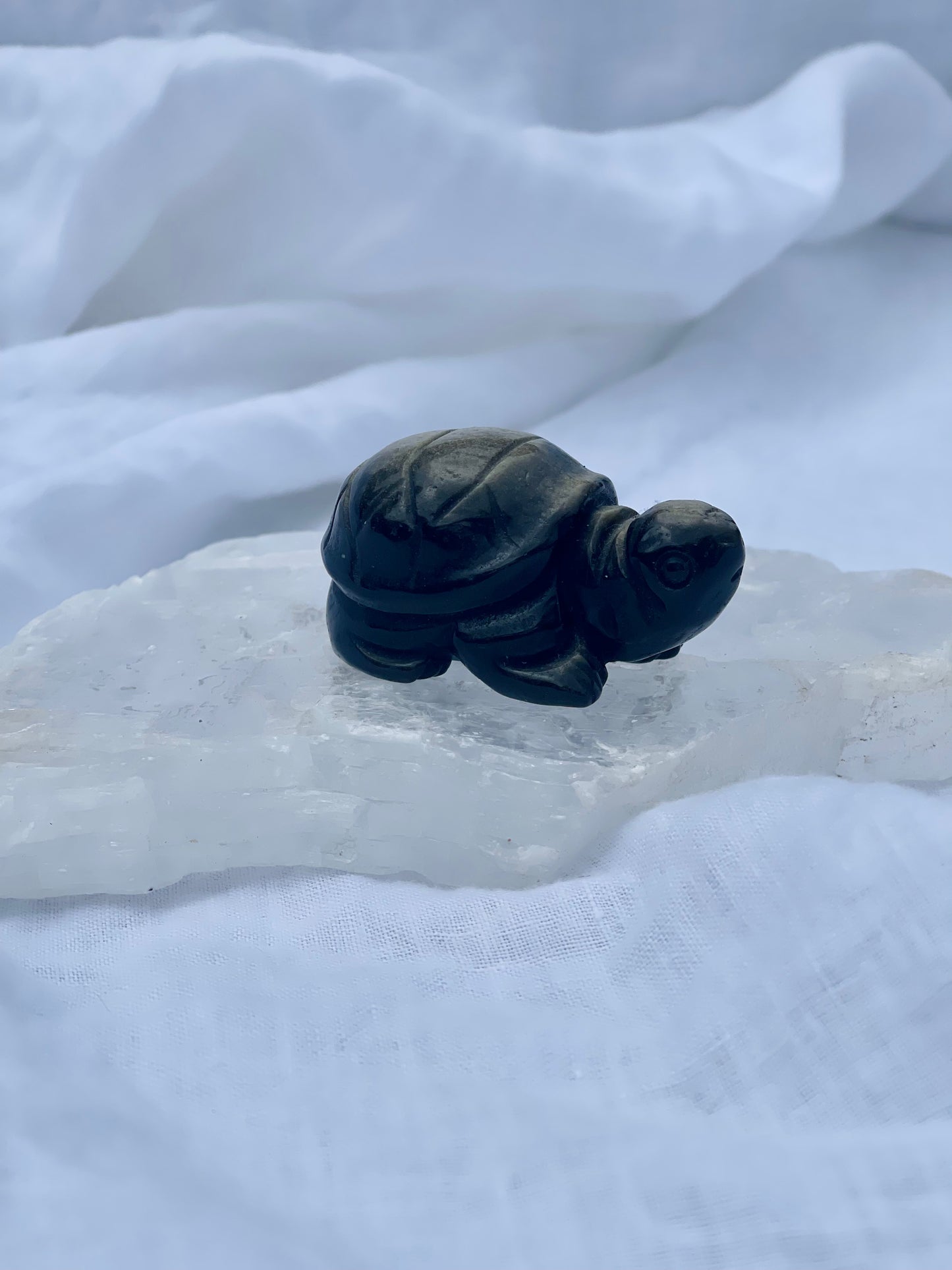 Golden Sheen Obsidian Turtle