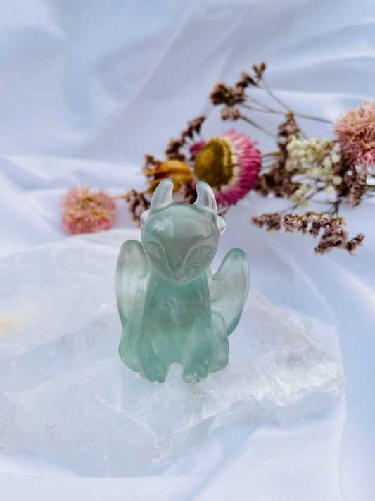 Green Fluorite Toothless Dragon