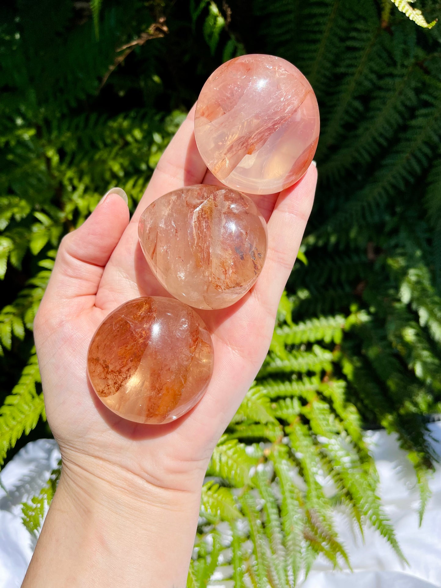 Fire Quartz Palmstone
