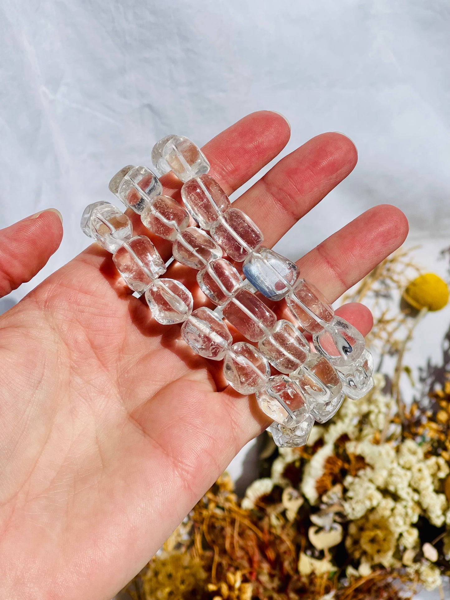 Clear Quartz Chunky Bracelet