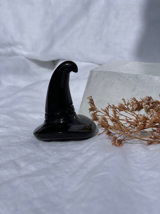 Black Obsidian Witch Hat