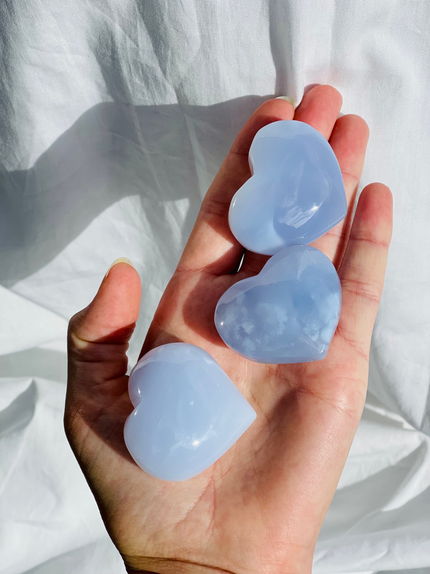 Blue Chalcedony Heart