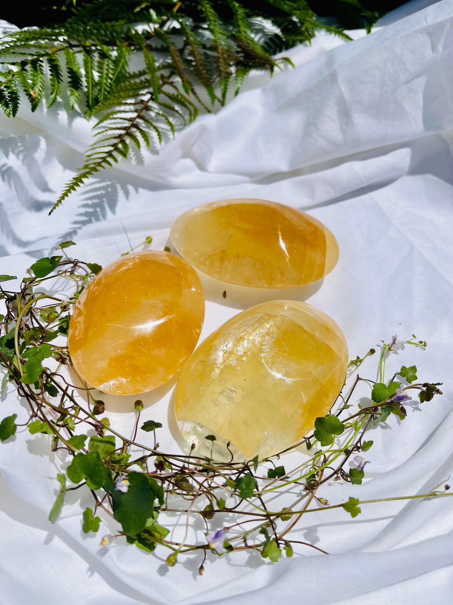 Honey Calcite Palmstone