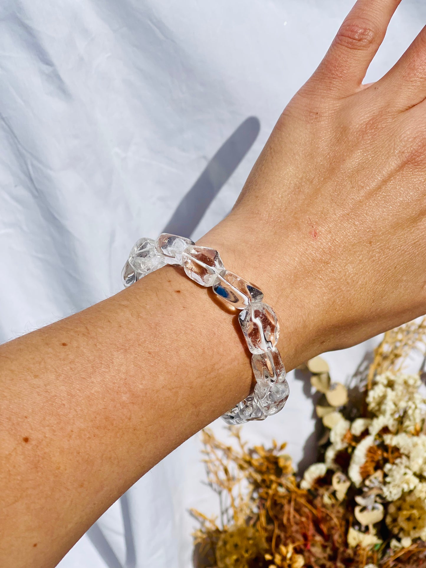 Clear Quartz Chunky Bracelet