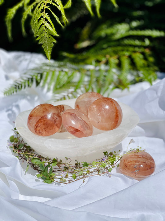 Fire Quartz Palmstone