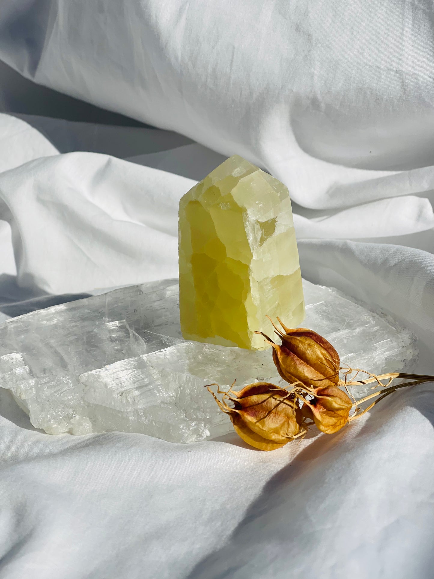 Lemon Calcite Point