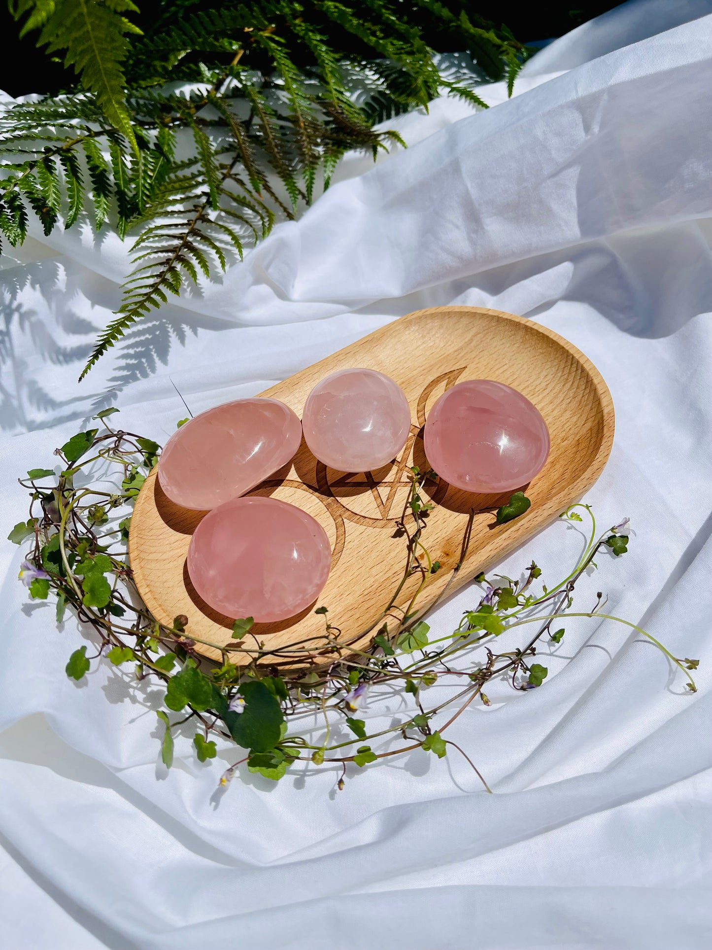 Rose Quartz Palm Stone