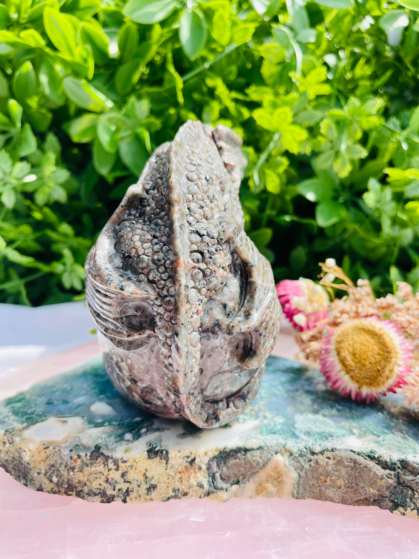 Yooperlite Skull With Dragon