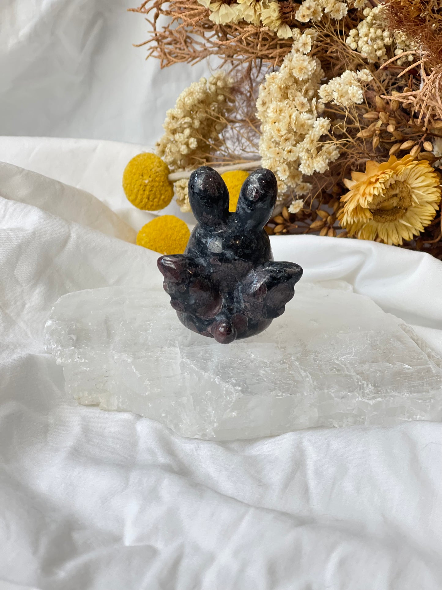 Garnet Astrophyllite Winged Bunny