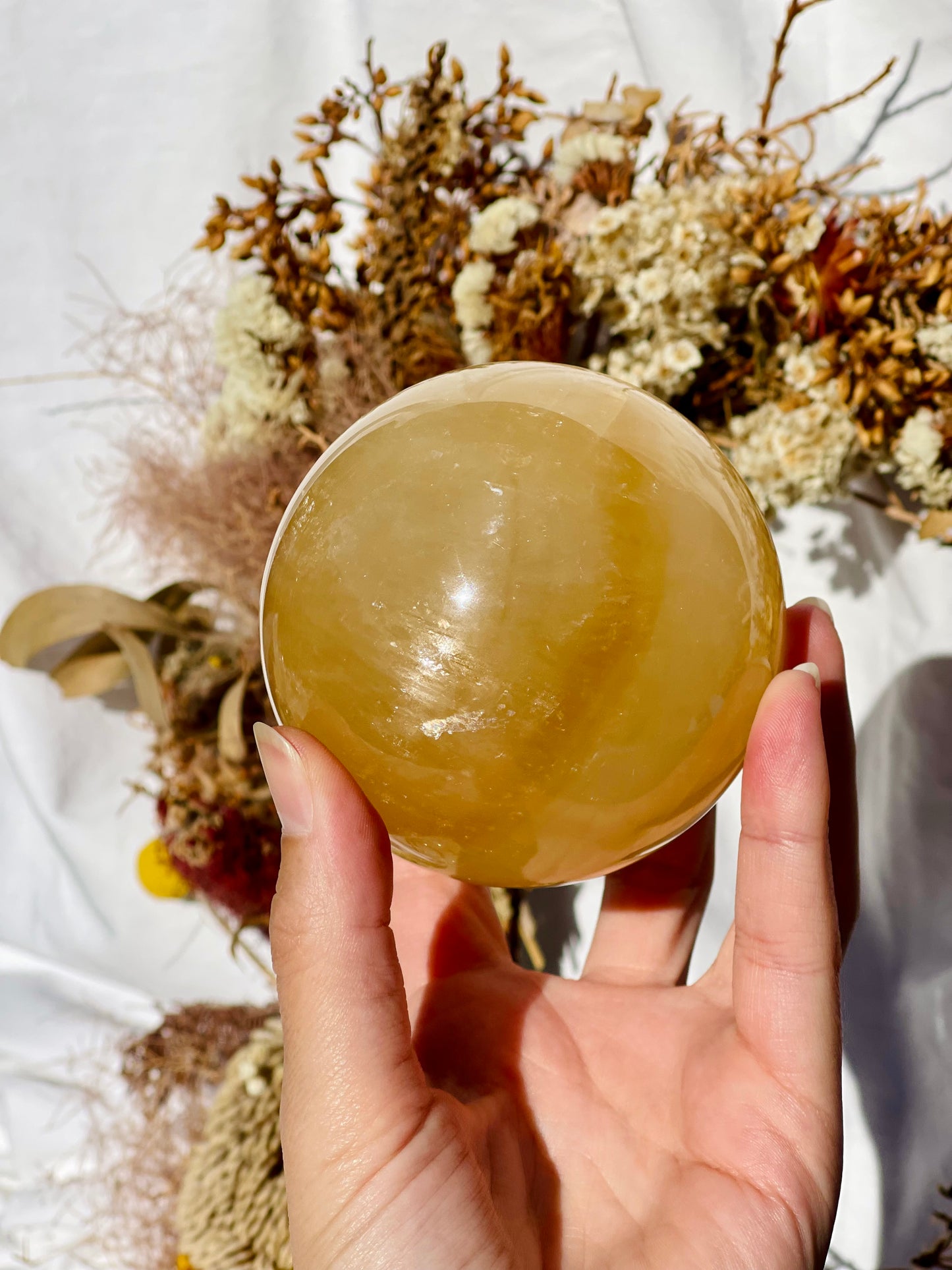 Honey Calcite Sphere C