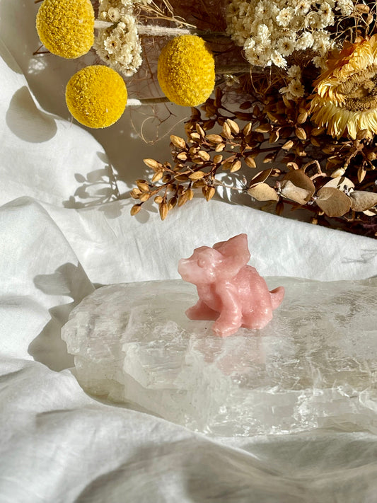 Pink Opal Baby Triceratops