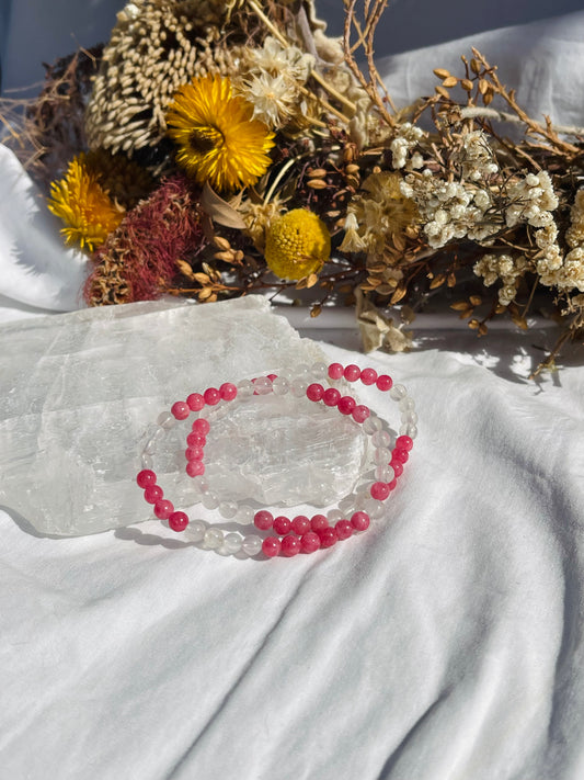 Rhodonite & Quartz Bracelet