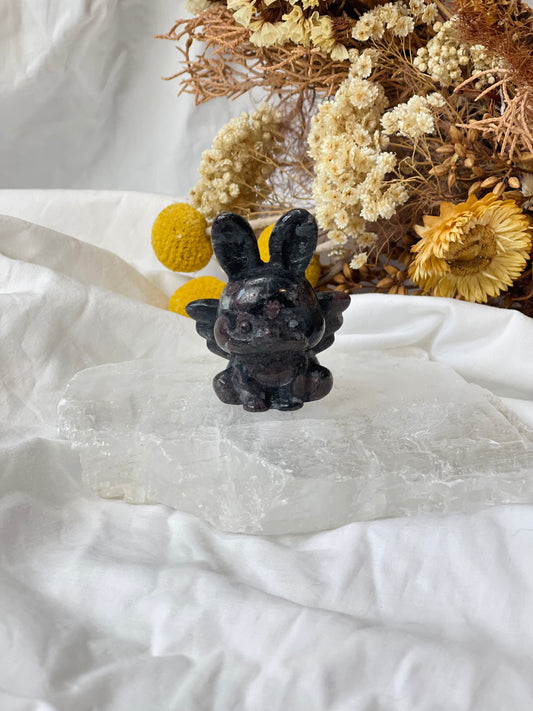 Garnet Astrophyllite Winged Bunny