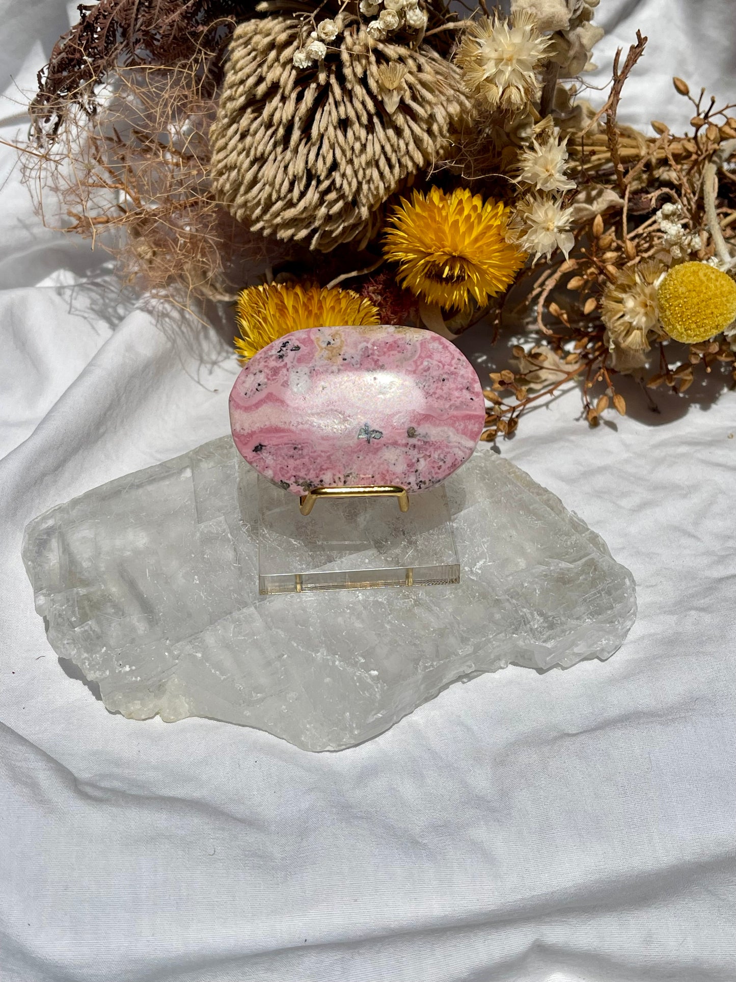 Peruvian Rhodonite Palm Stone #4