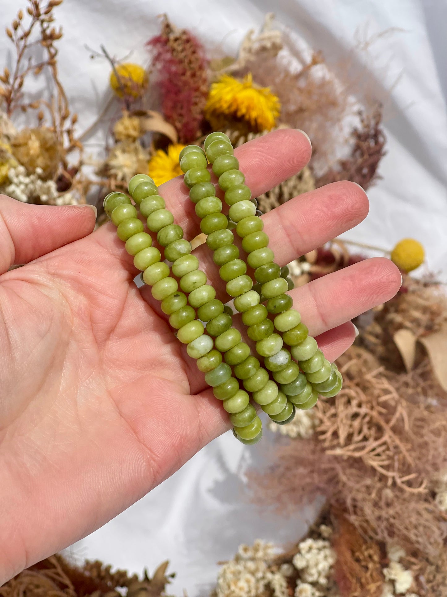 Lemon Jade Donut Bracelet