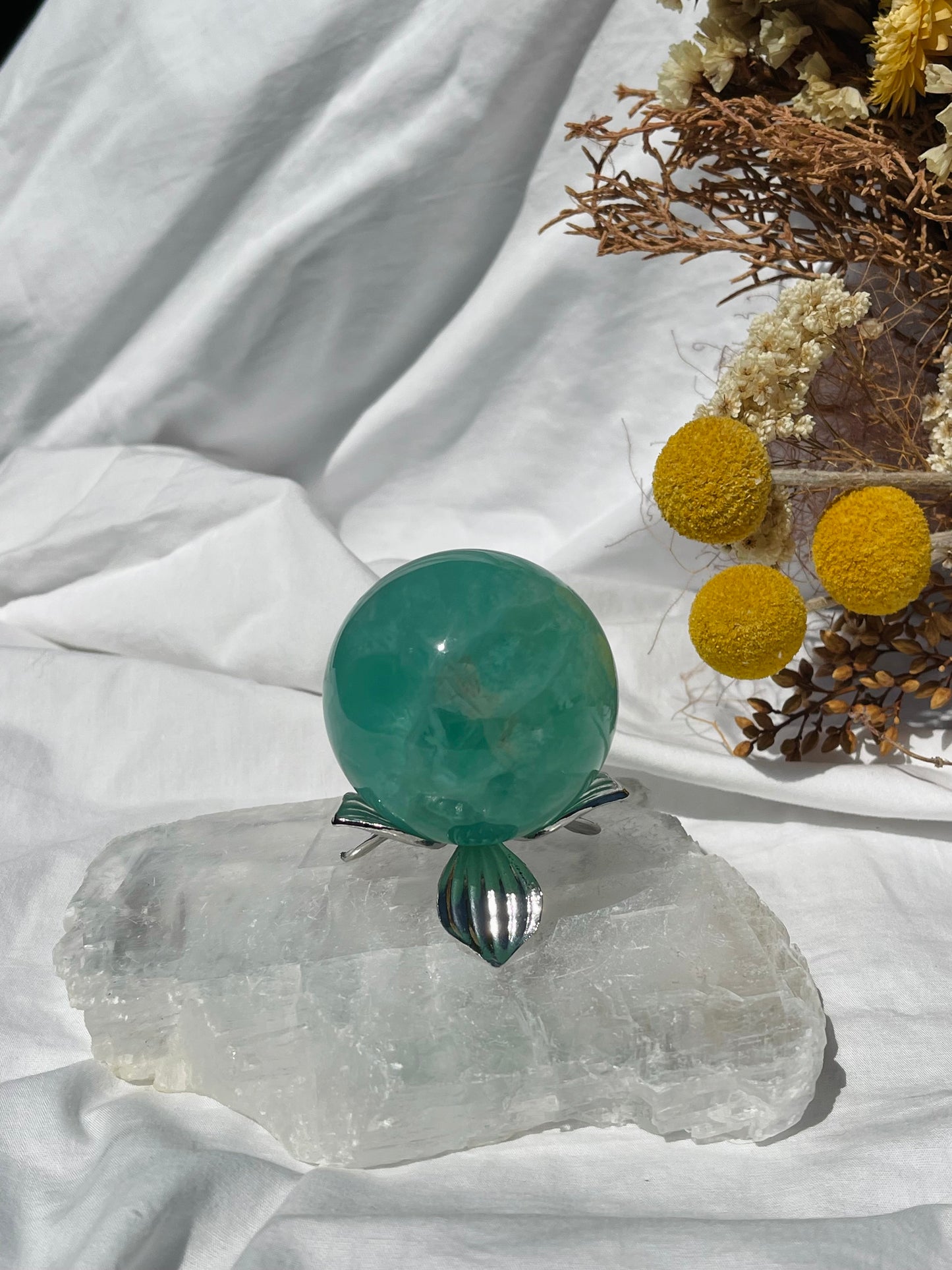 Green Fluorite Sphere #3