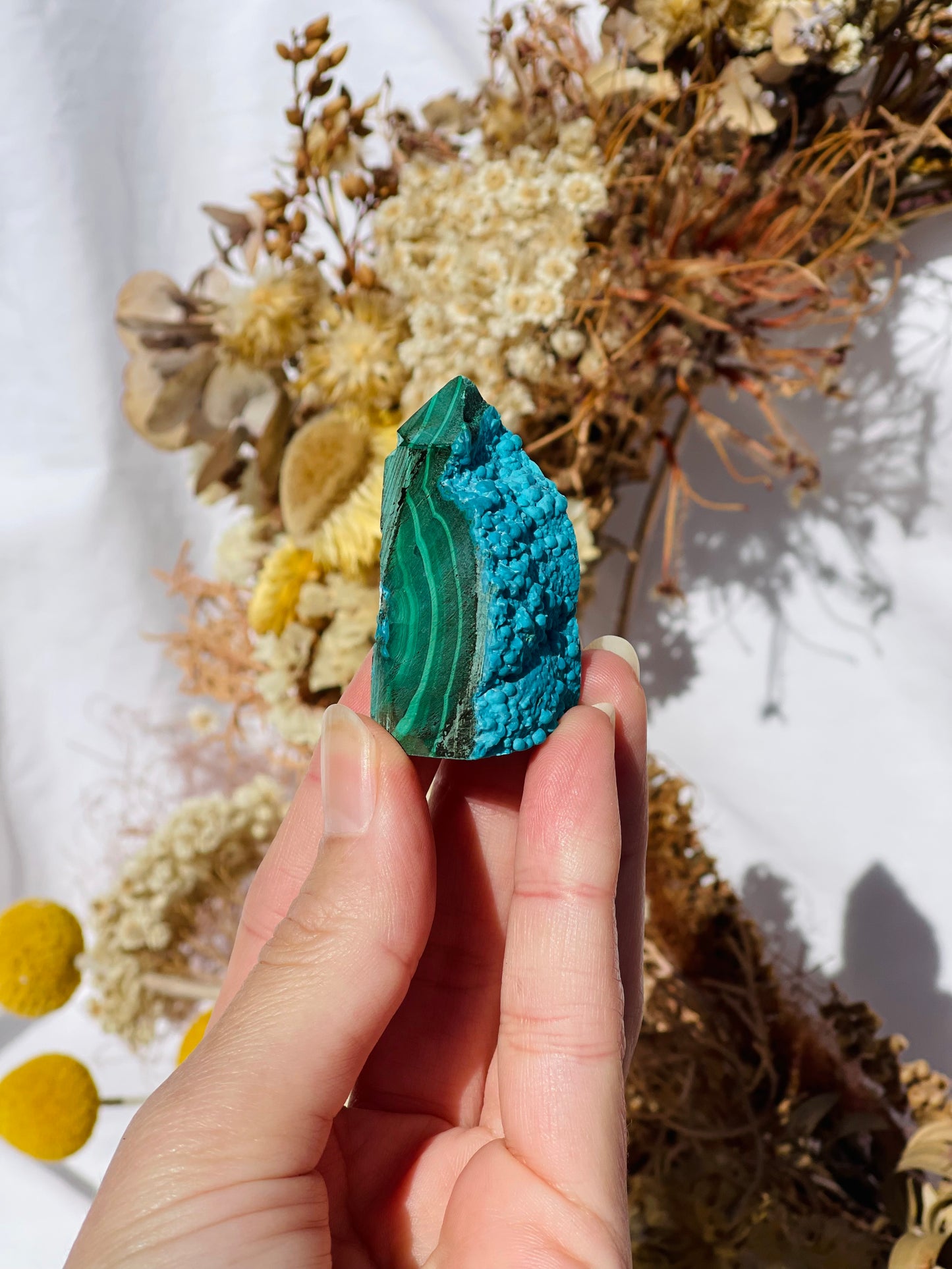 Chrysocolla & Malachite Point #1