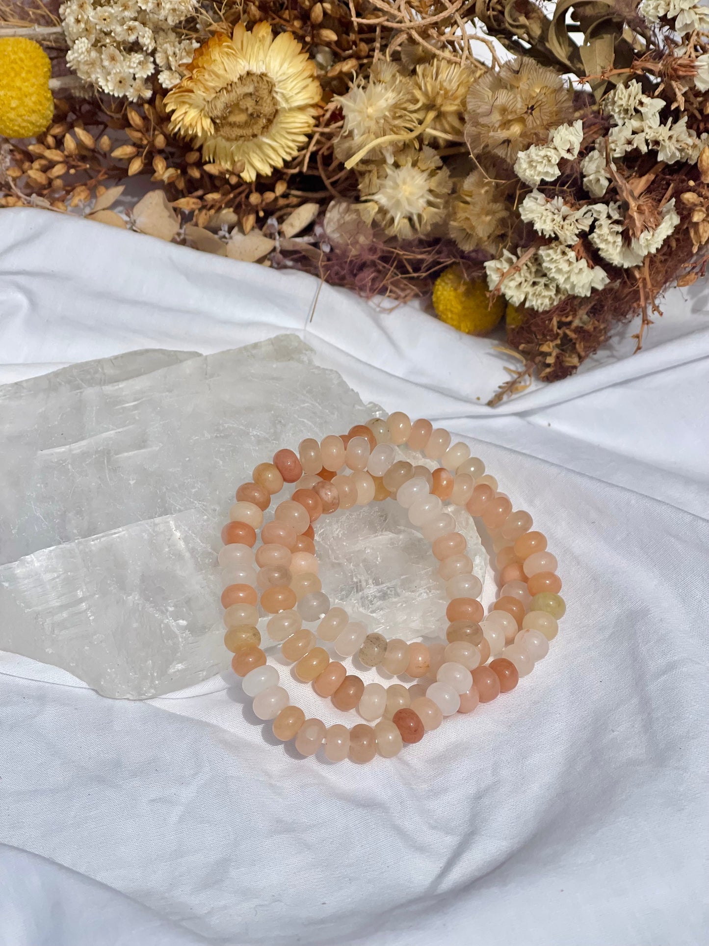 Peach Aventurine Donut Bracelet