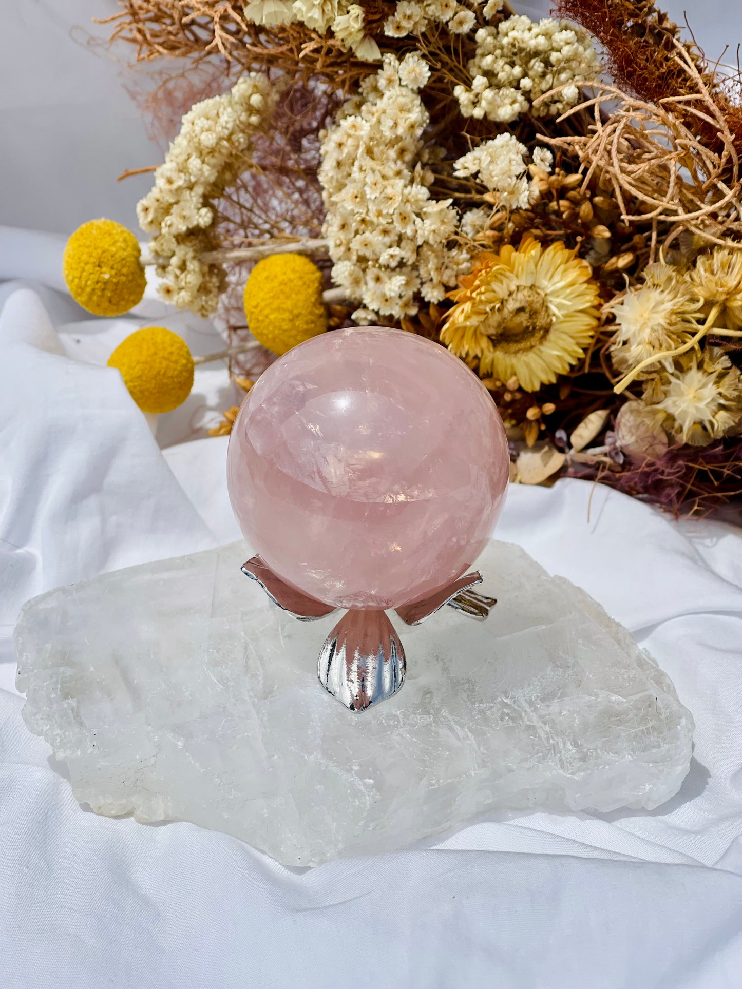 Star Rose Quartz Sphere