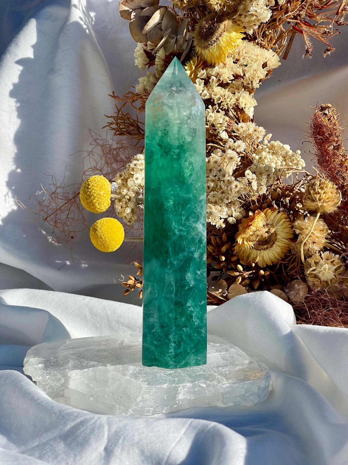 Green Fluorite Point