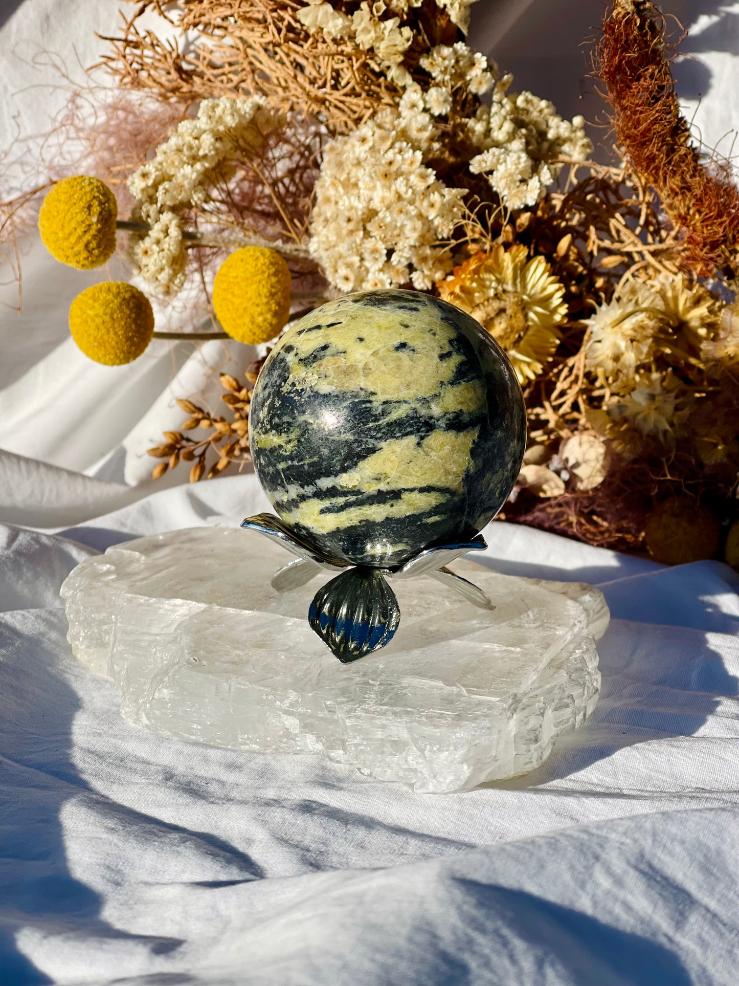 Jade & Hematite Sphere #3