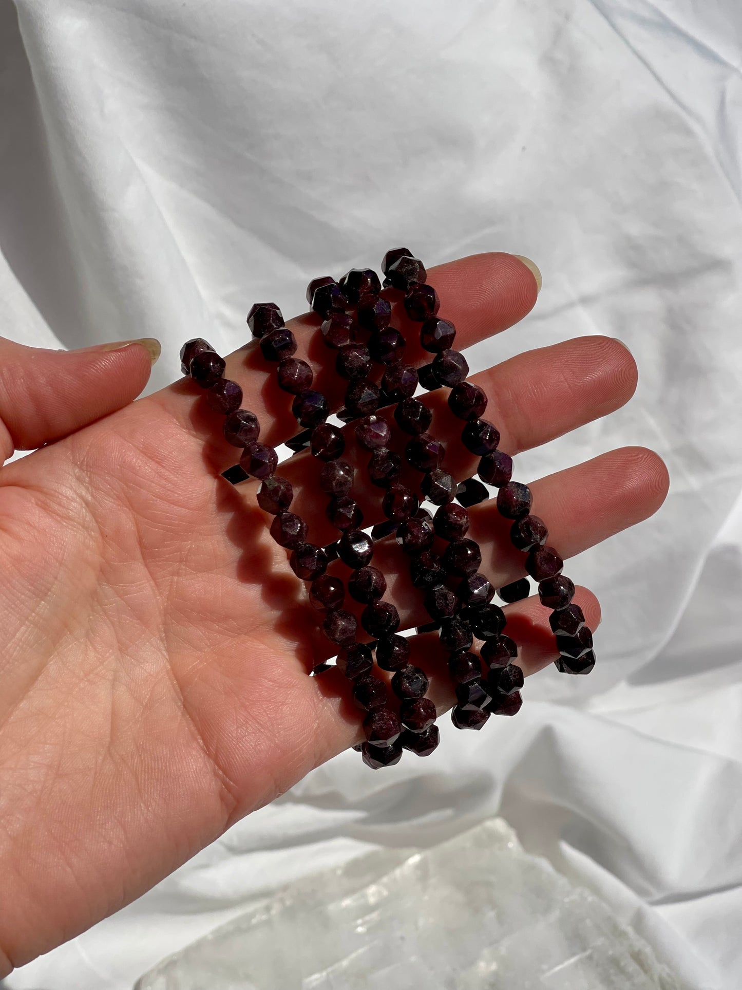 Garnet Facet Bracelet