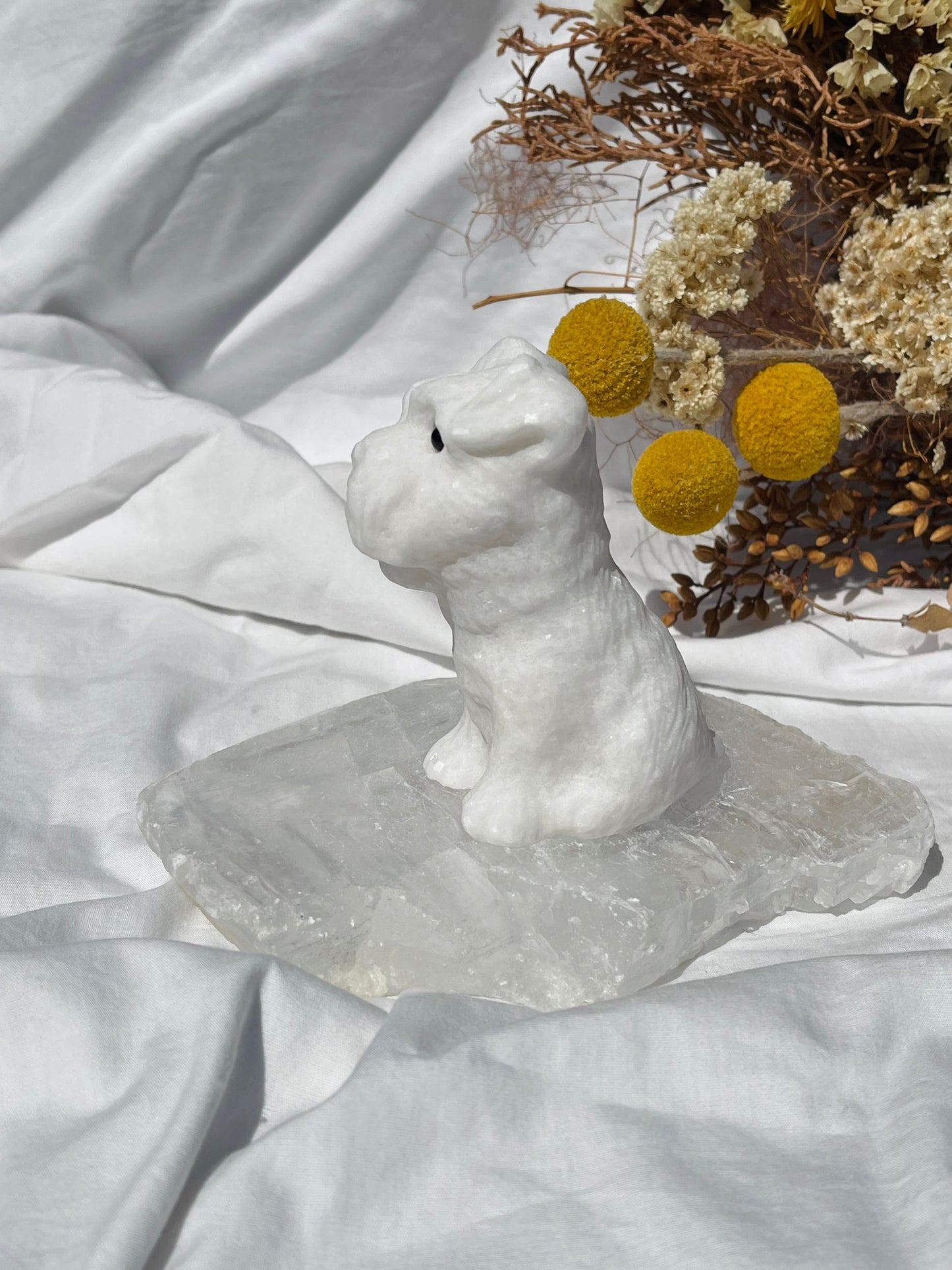 White Jade Scottie Dog