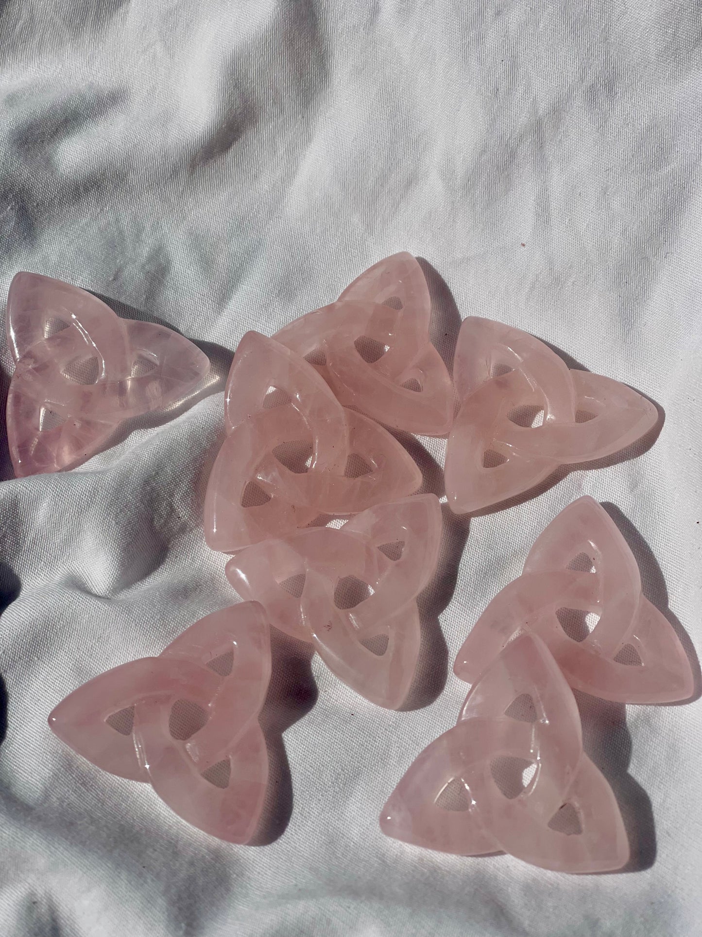 Rose Quartz Celtic Knot